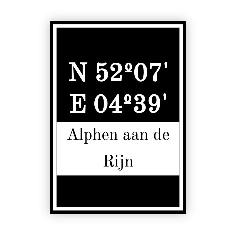 Coordinaten poster van Alphen aan de Rijn