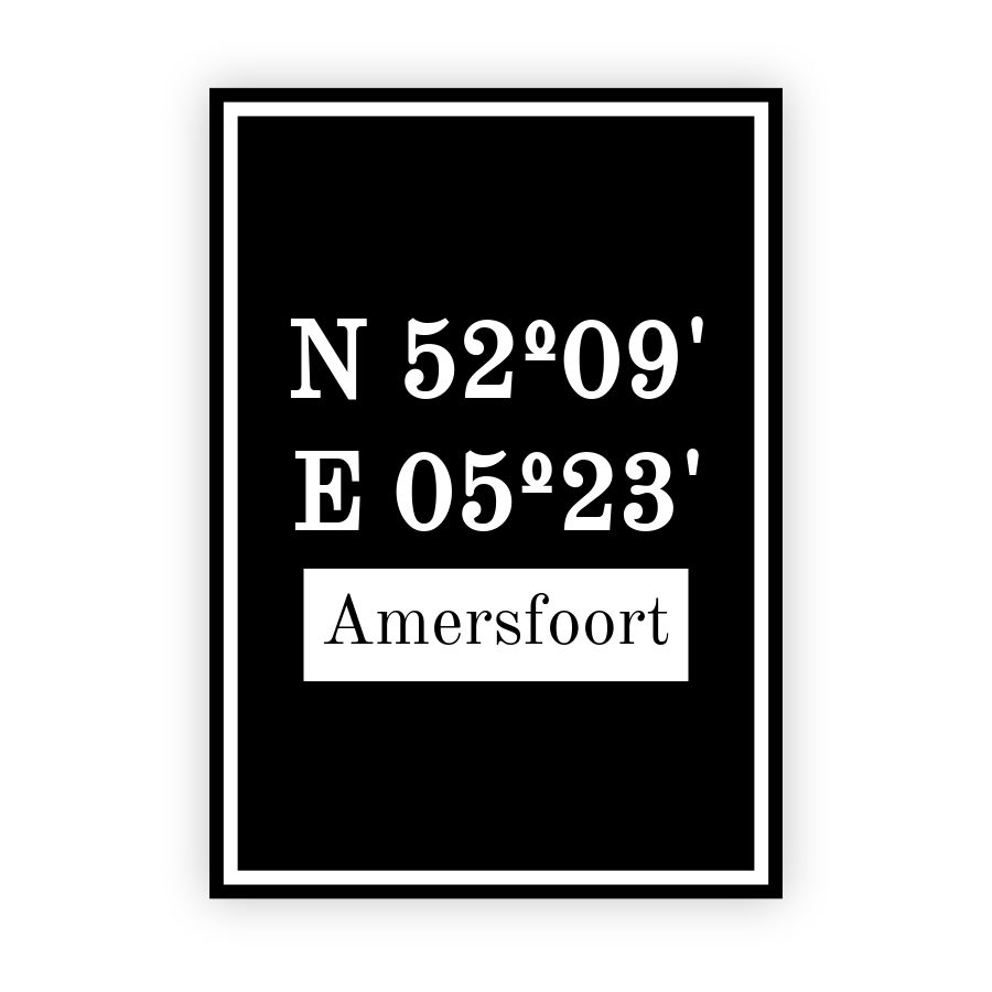 Coordinaten poster van Amersfoort