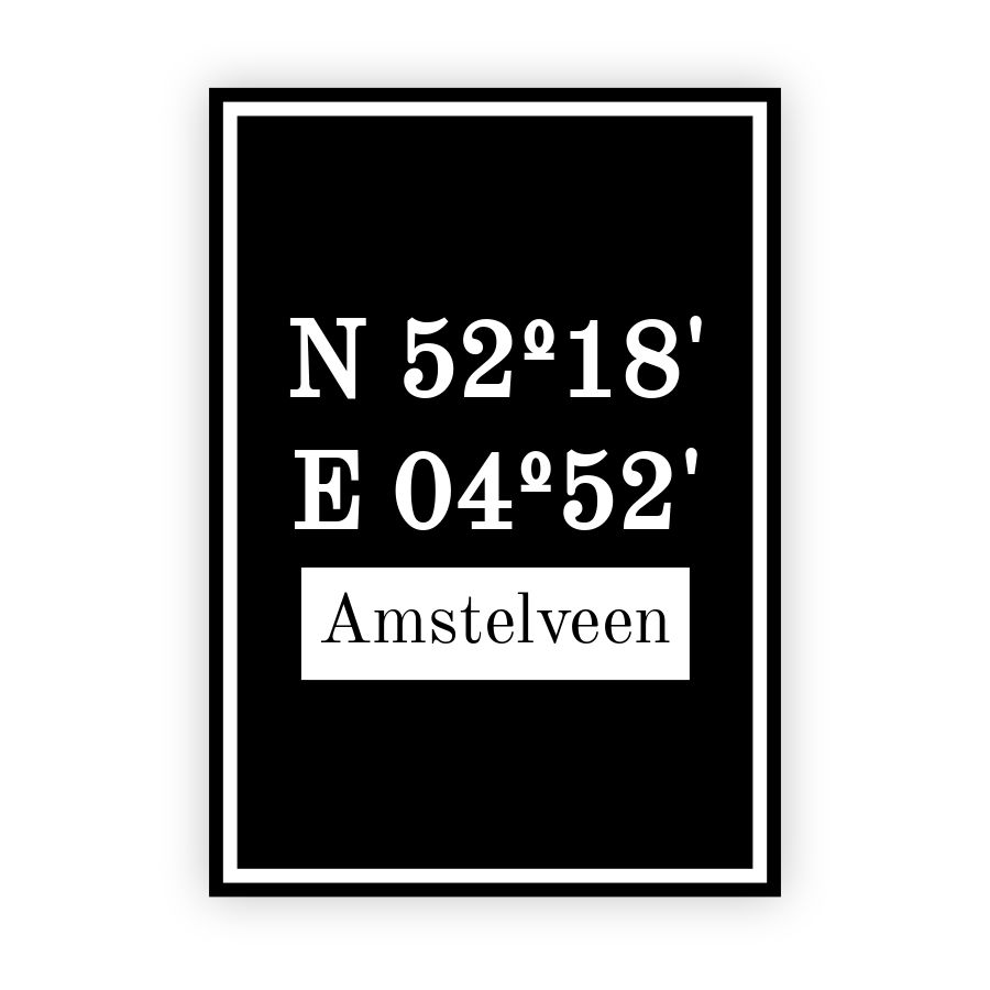 Coordinaten poster van Amstelveen