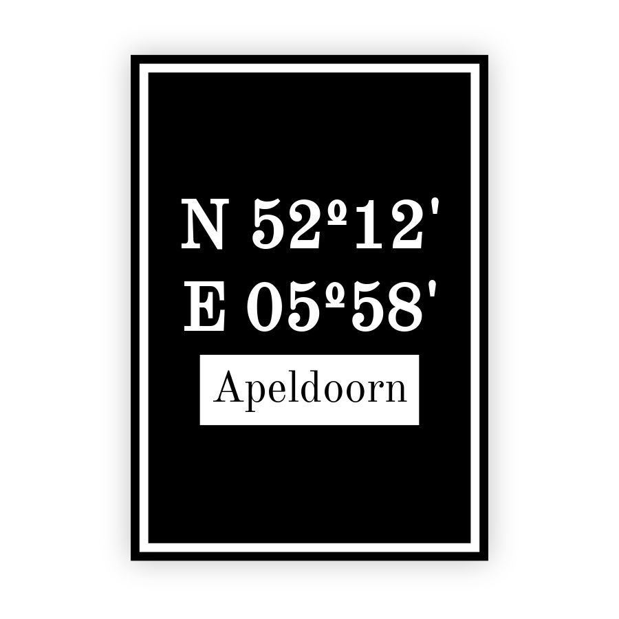 Coordinaten poster van Apeldoorn