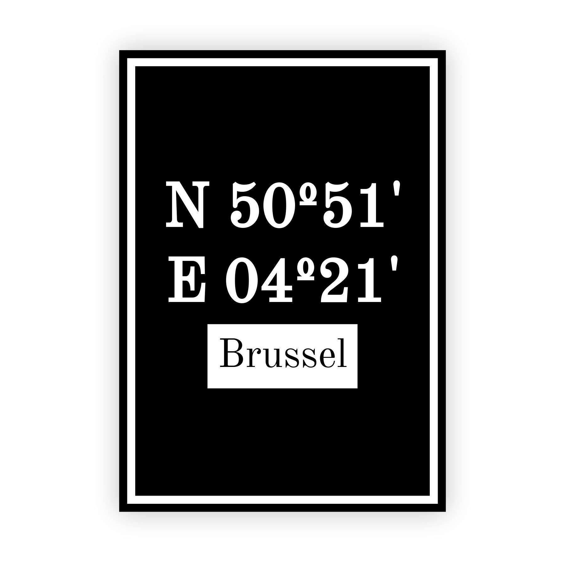 Coordinaten poster van Brussel