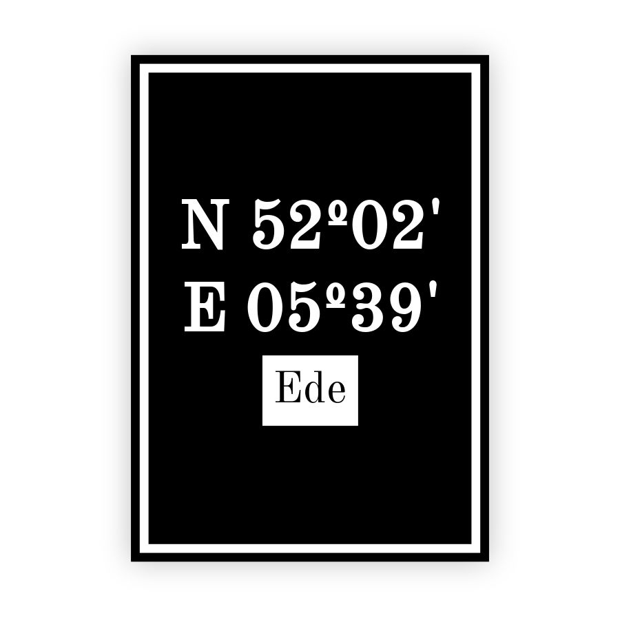 Coordinaten poster van Ede