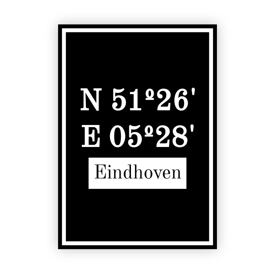 Coordinaten poster van Eindhoven