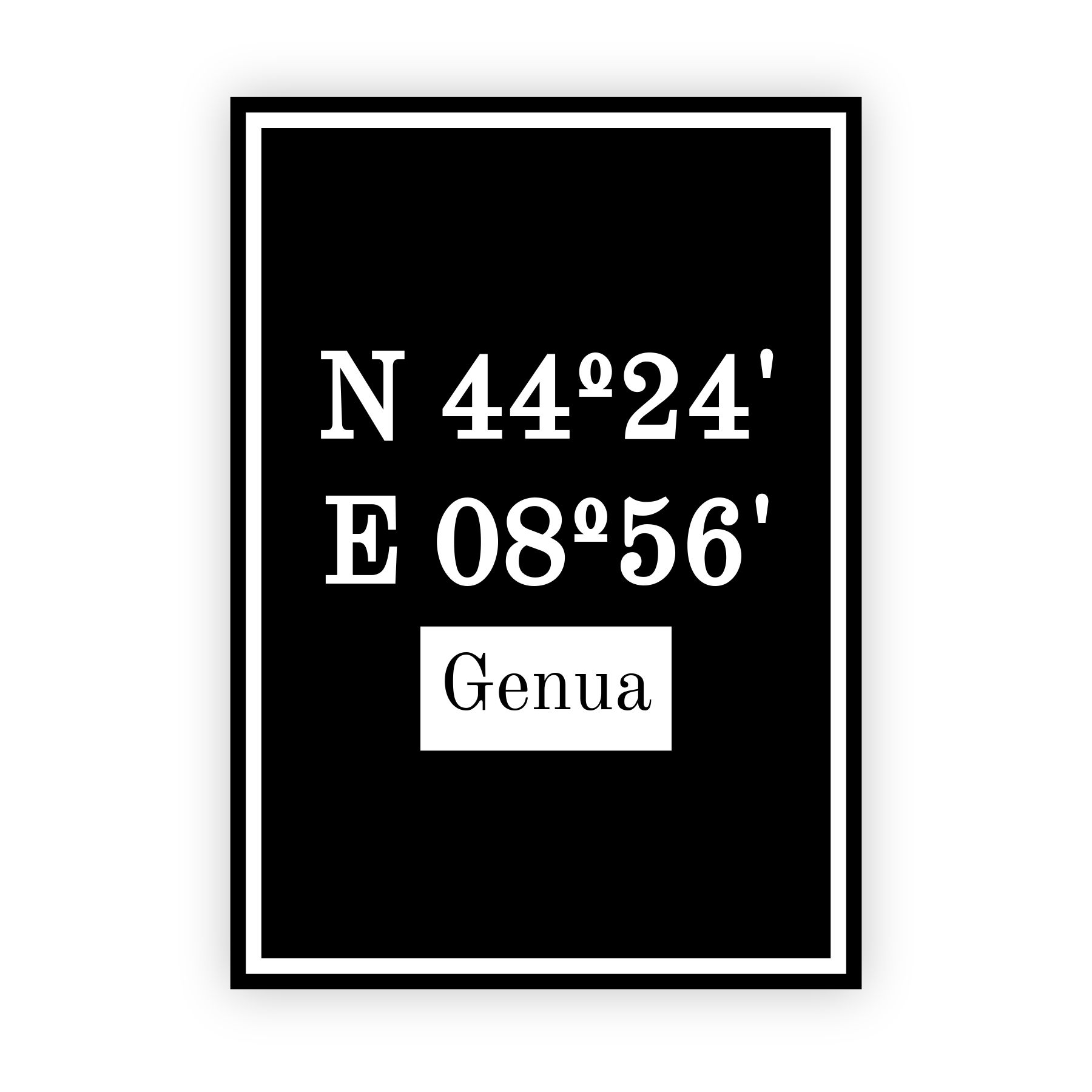Coordinaten poster van Genua