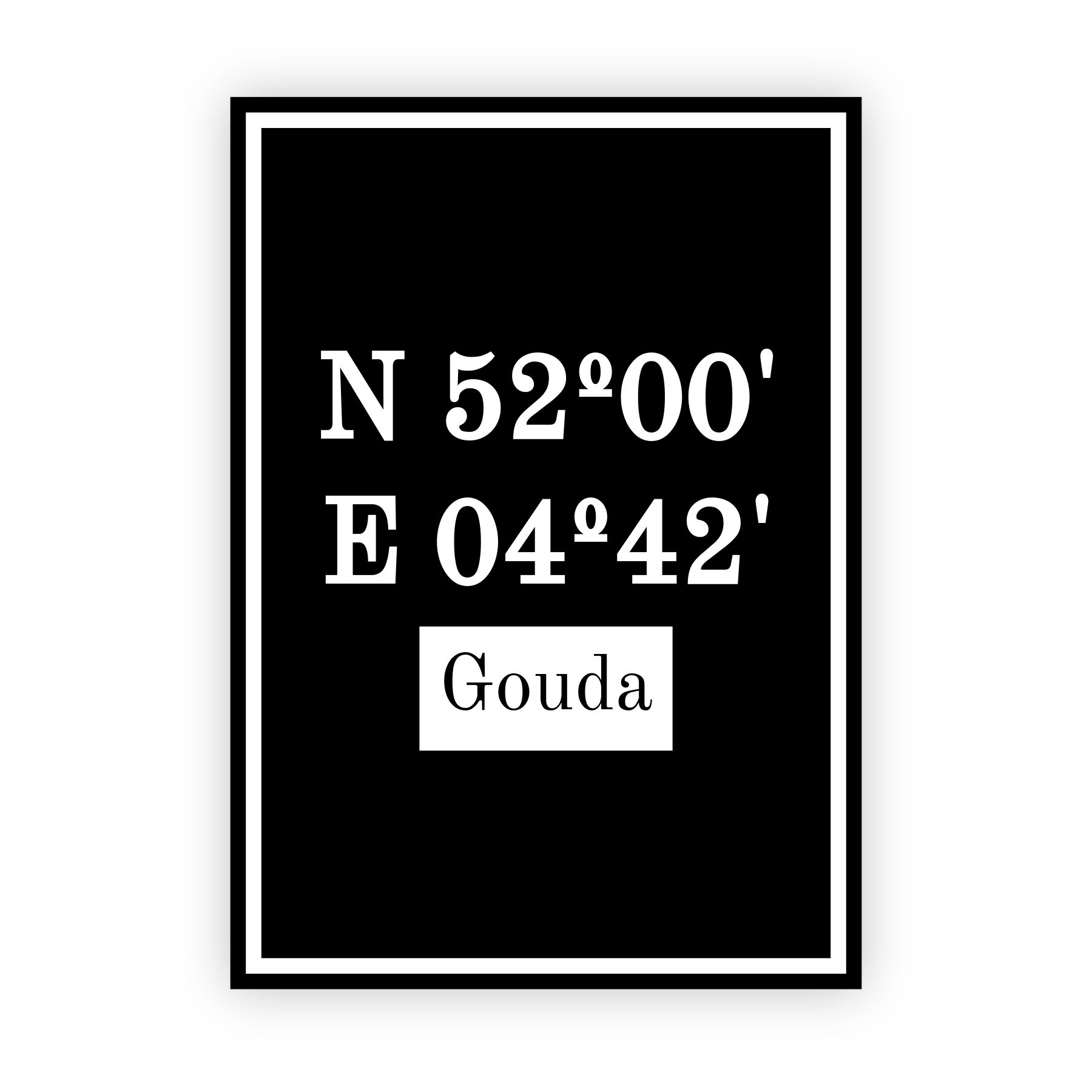 Coordinaten poster van Gouda