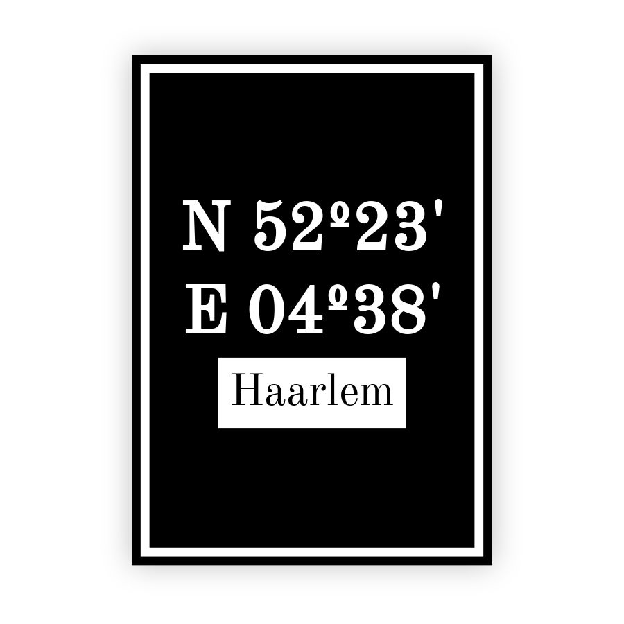 Coordinaten poster van Haarlem