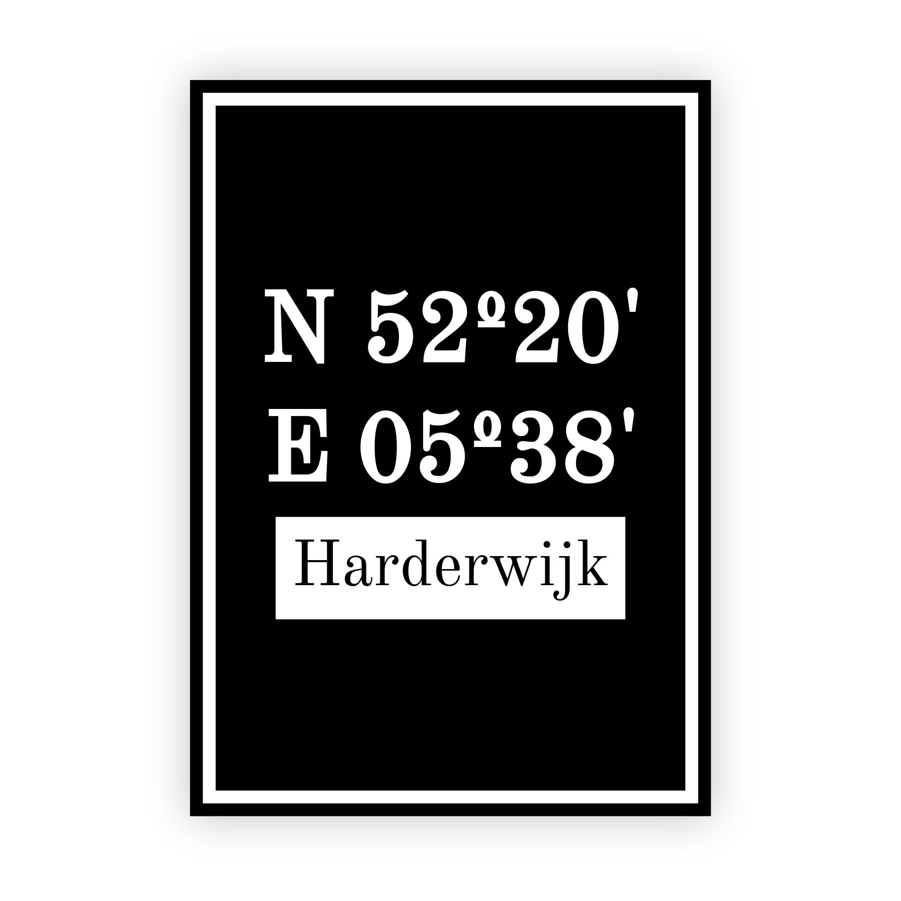 Coordinaten poster van Harderwijk