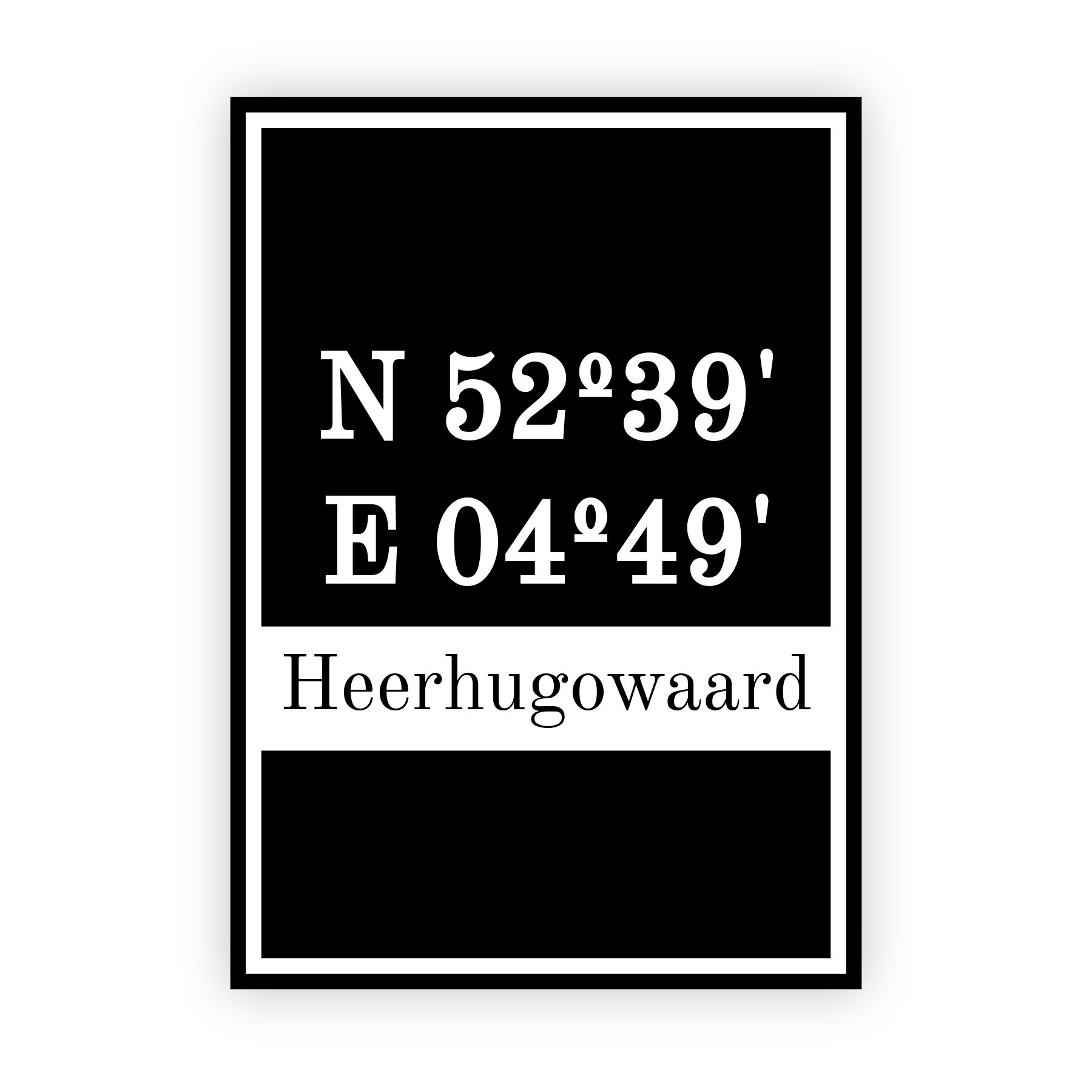 Coordinaten poster van Heerhugowaard