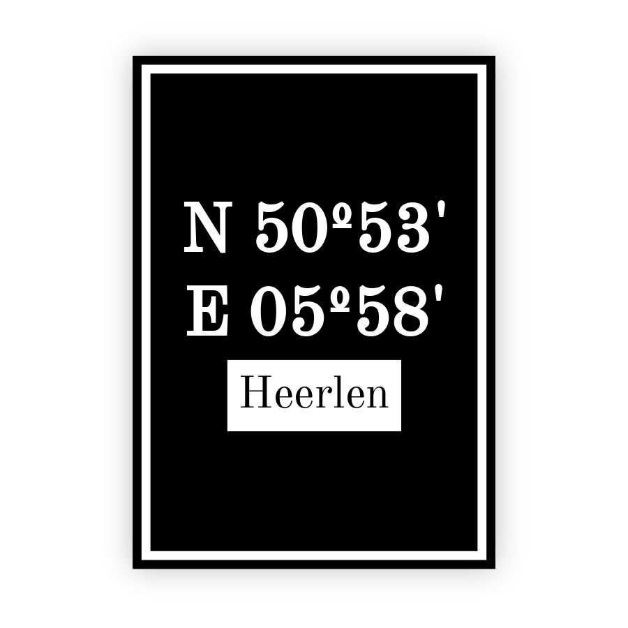 Coordinaten poster van Heerlen