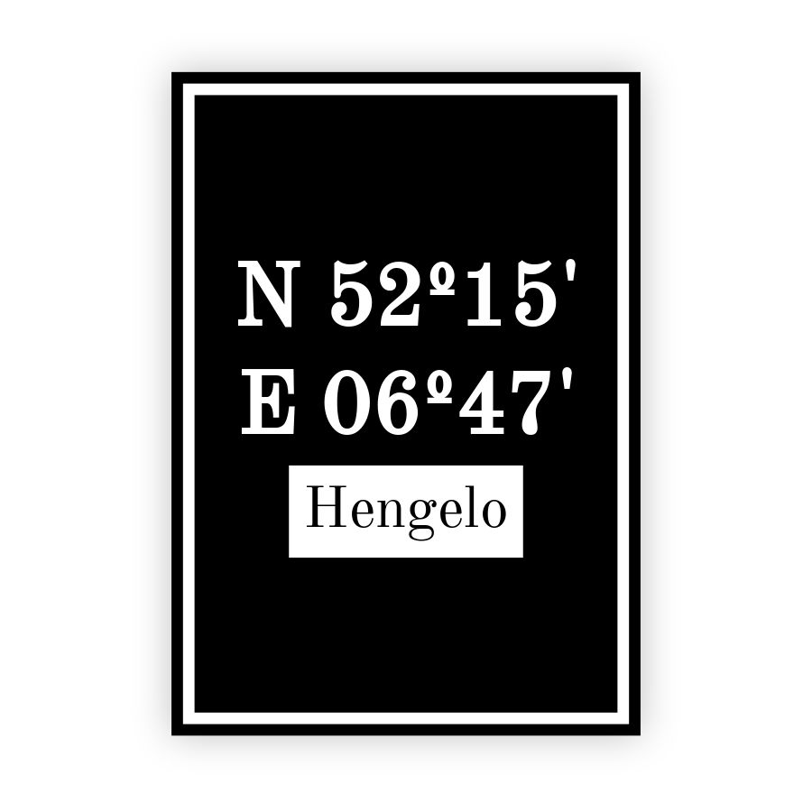 Coordinaten poster van Hengelo