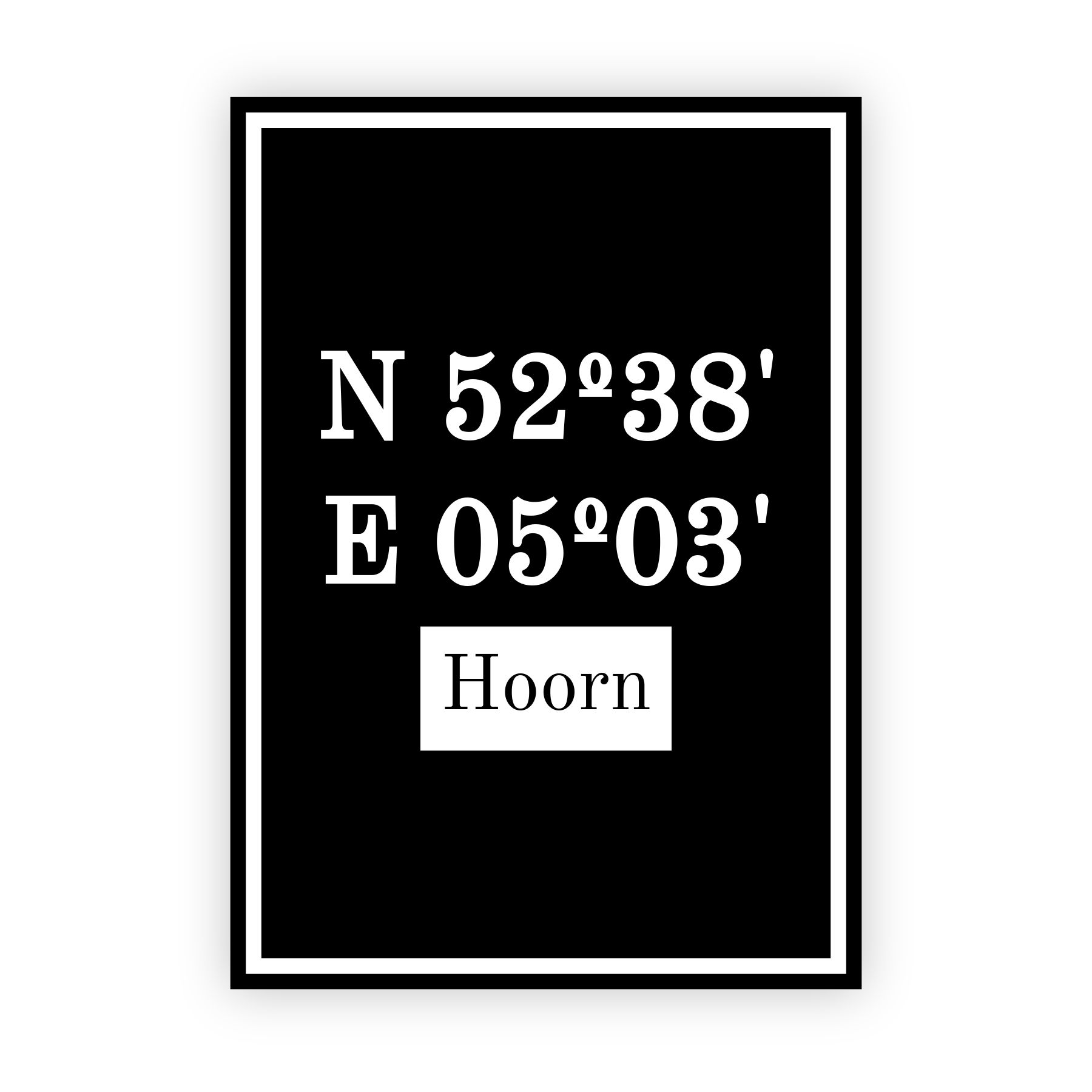 Coordinaten poster van Hoorn