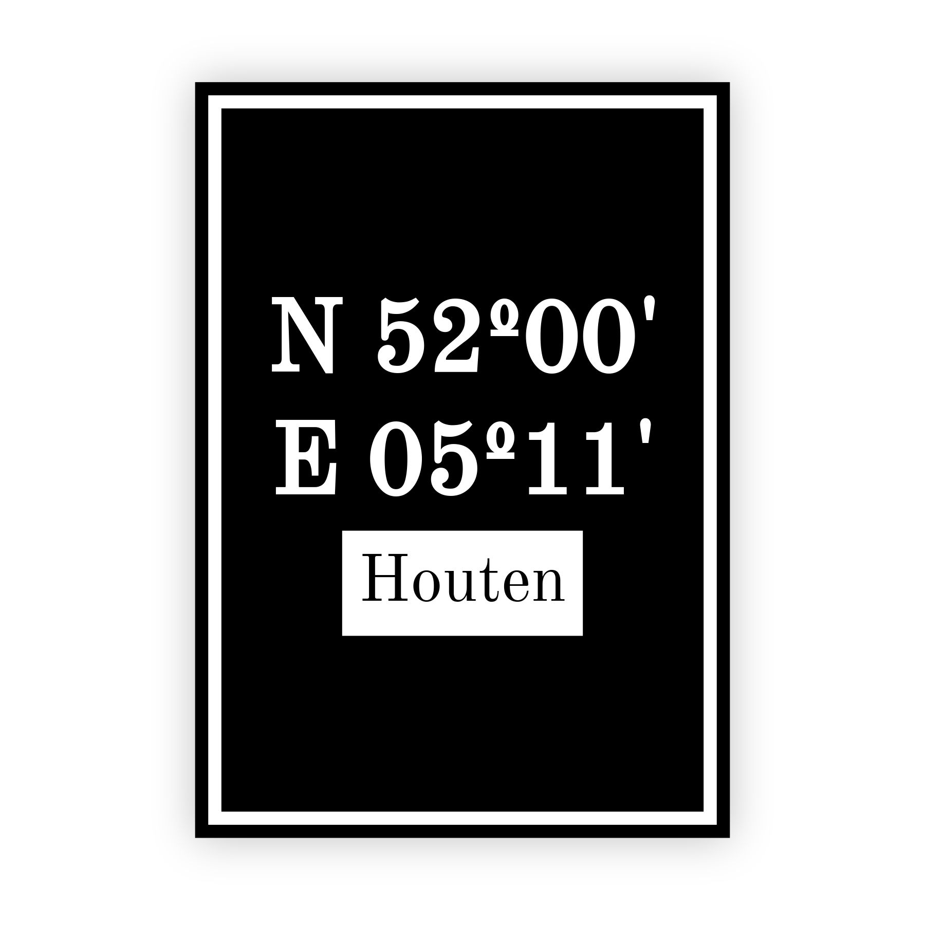 Coordinaten poster van Houten