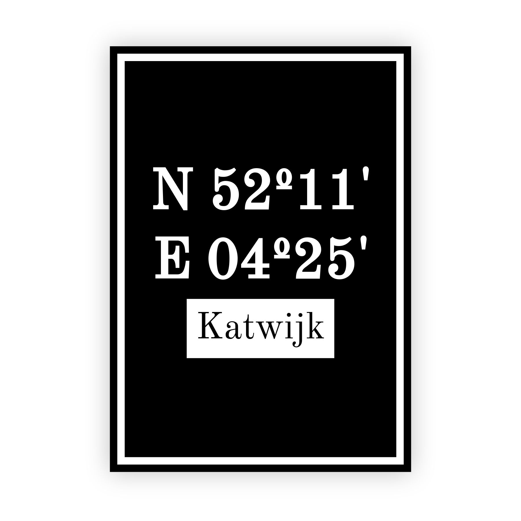 Coordinaten poster van Katwijk