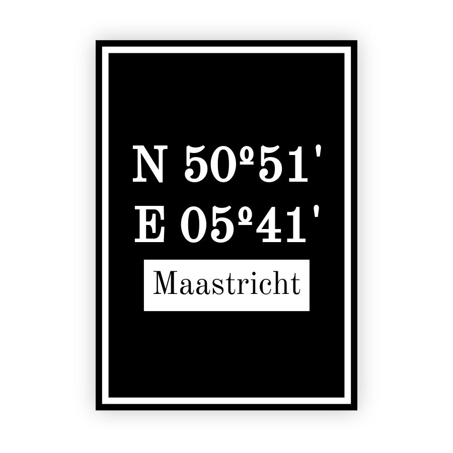 Coordinaten poster van Maastricht