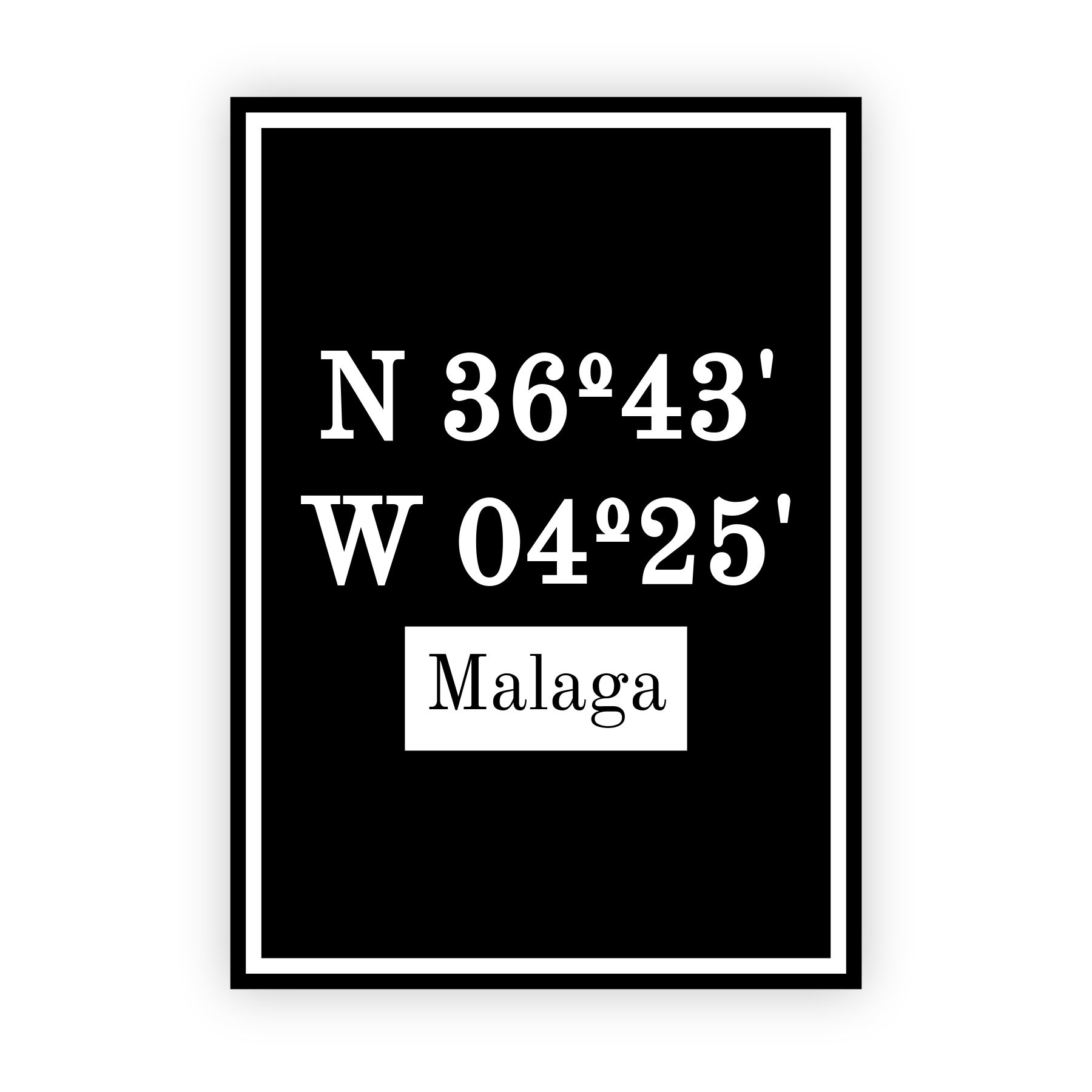 Coordinaten poster van Malaga