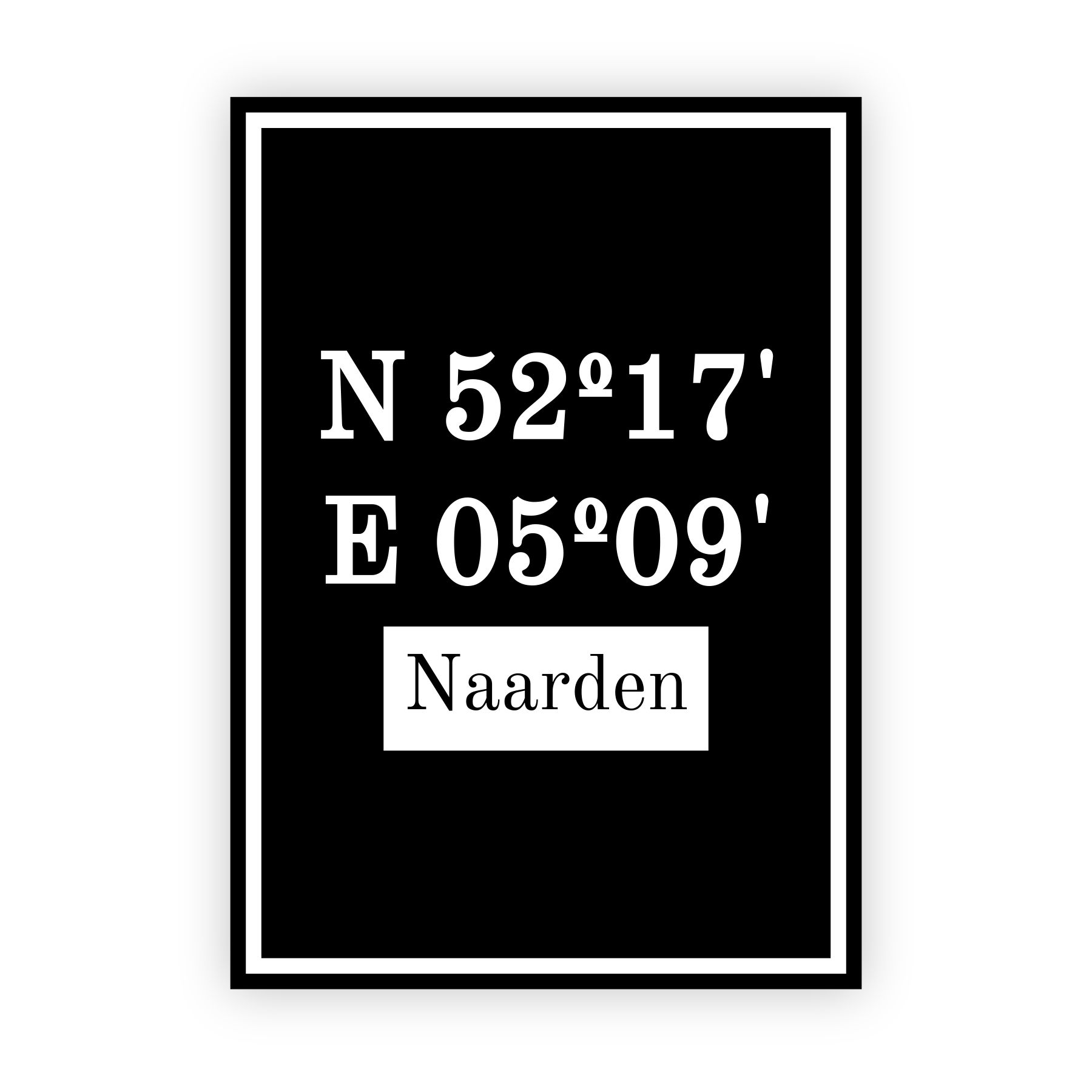Coordinaten poster van Naarden