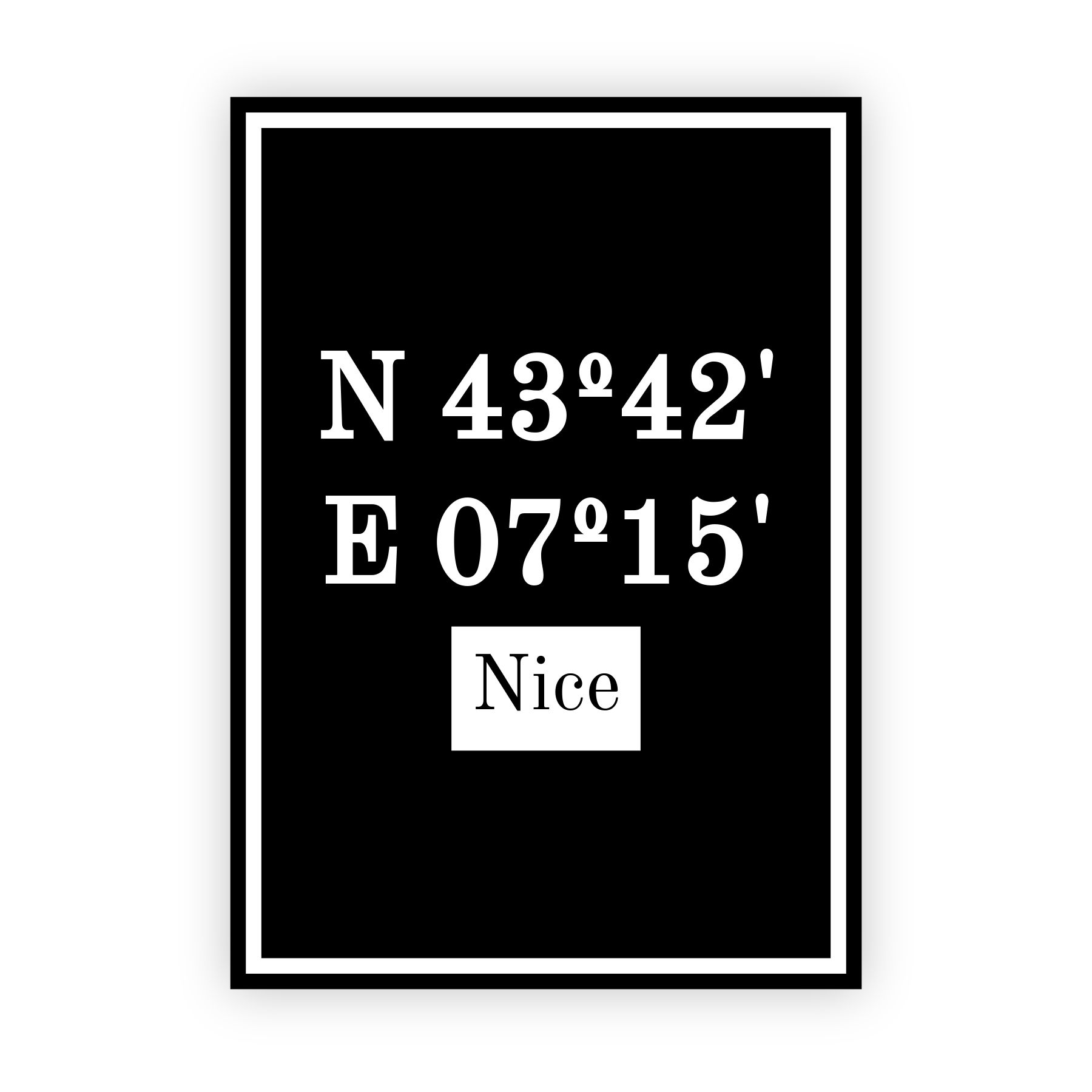 Coordinaten poster van Nice