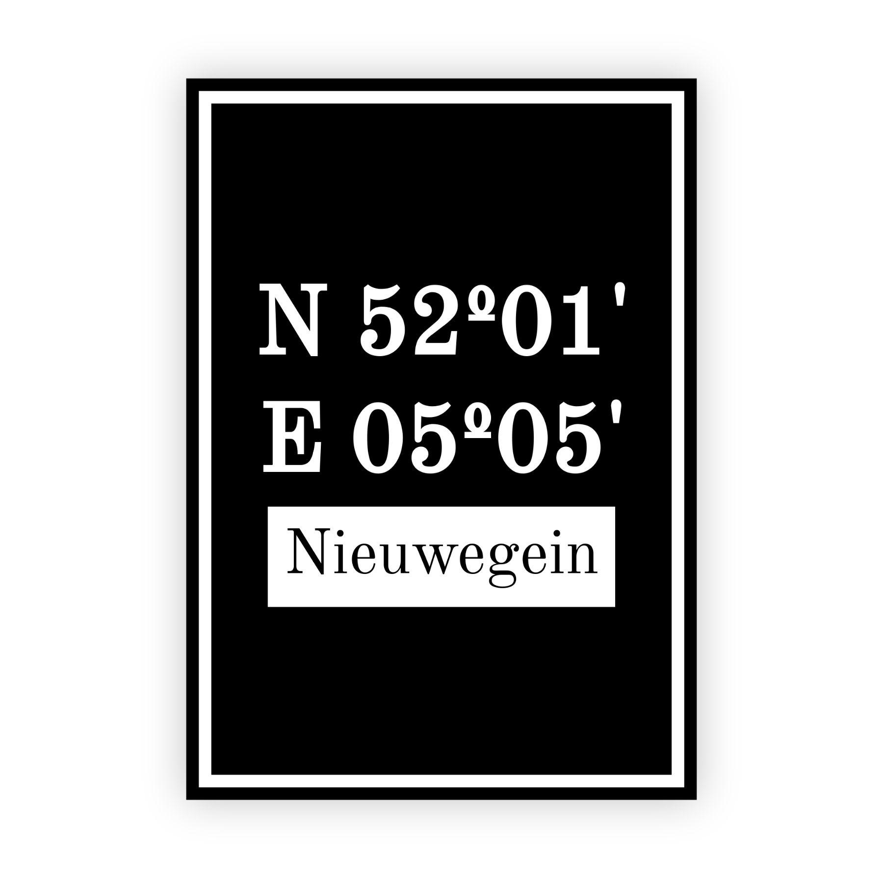 Coordinaten poster van Nieuwegein