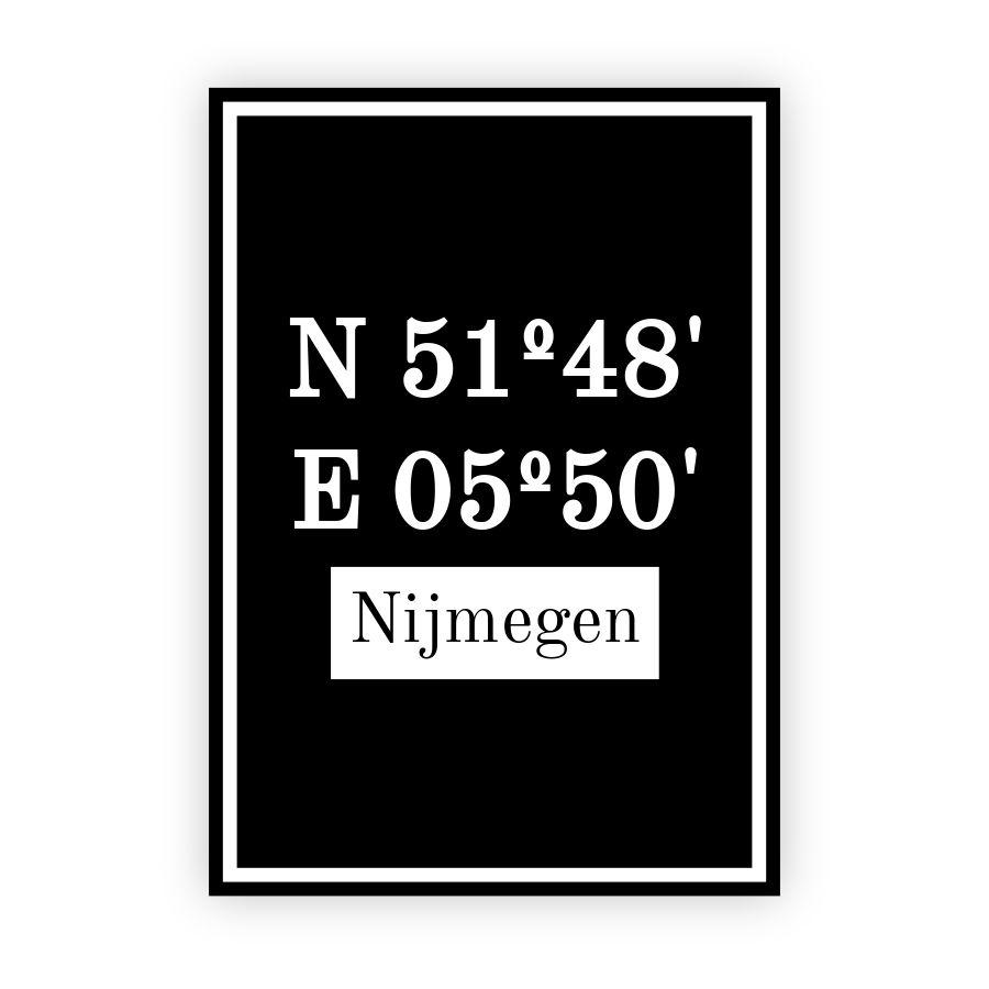 Coordinaten poster van Nijmegen
