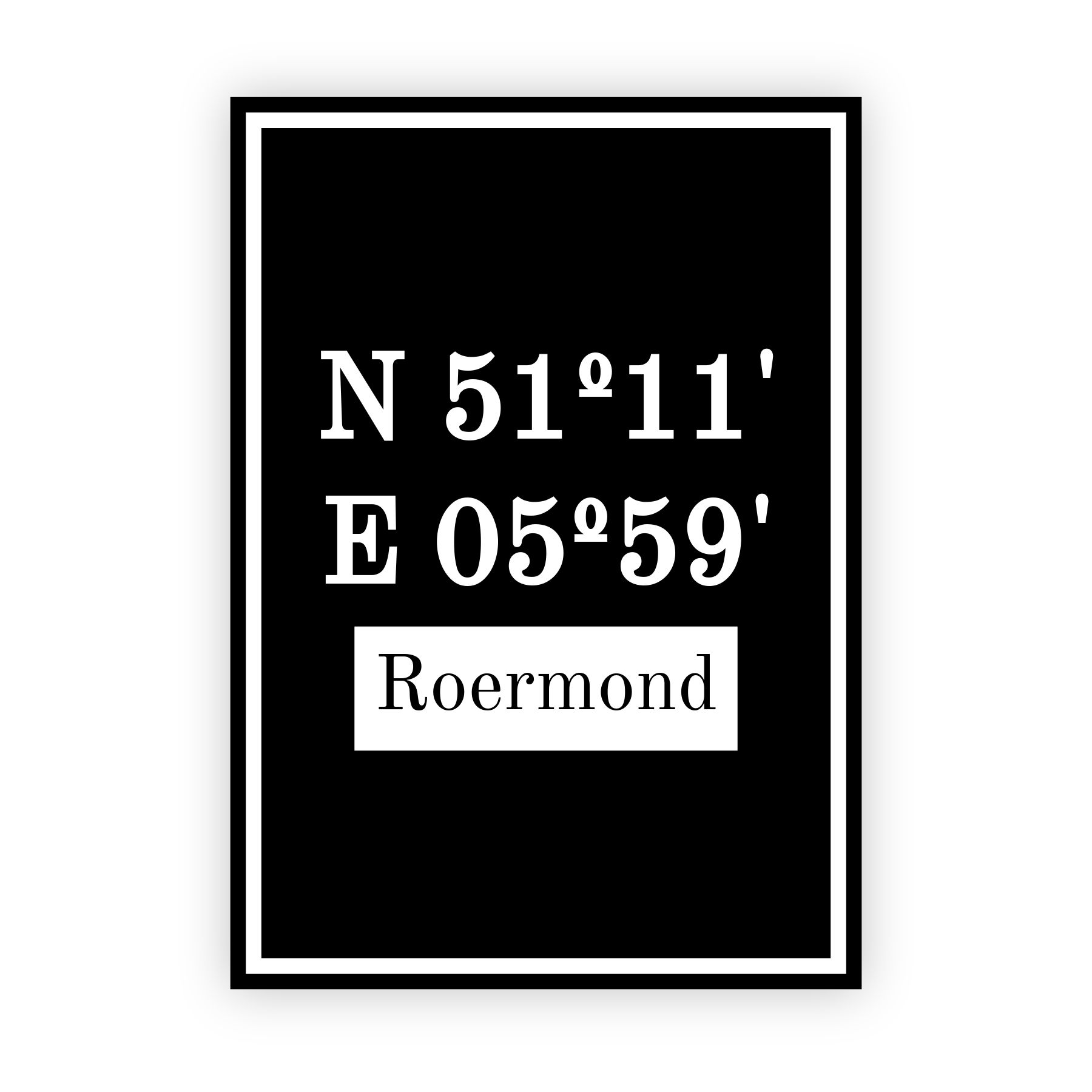 Coordinaten poster van Roermond