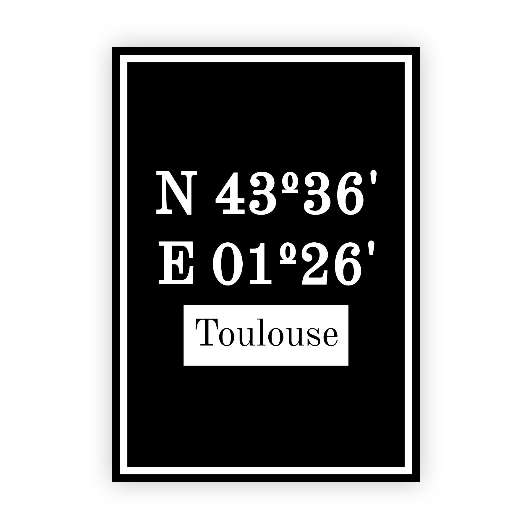 Coordinaten poster van Toulouse