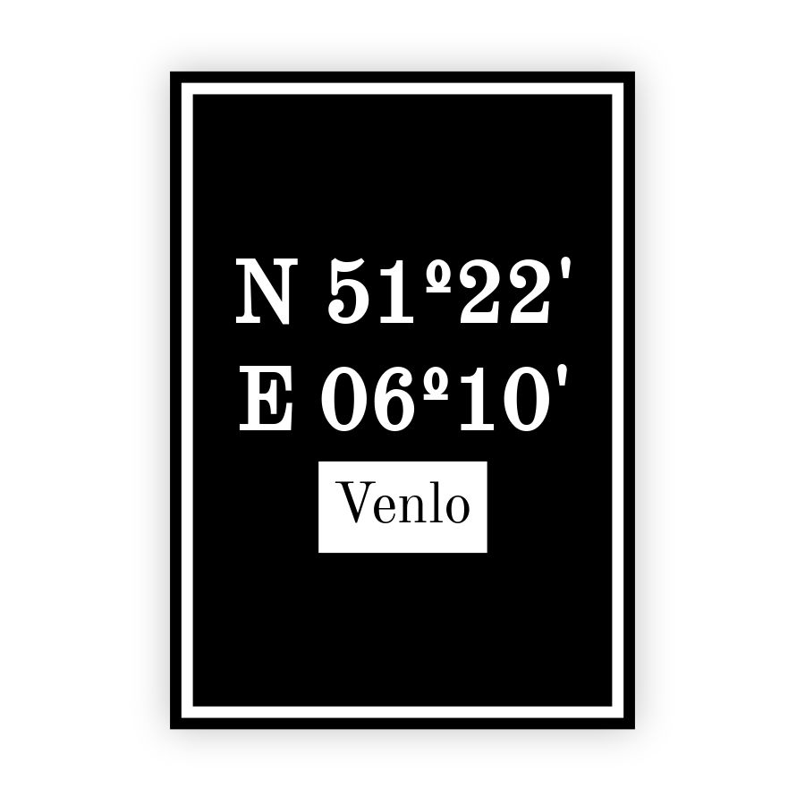Coordinaten poster van Venlo