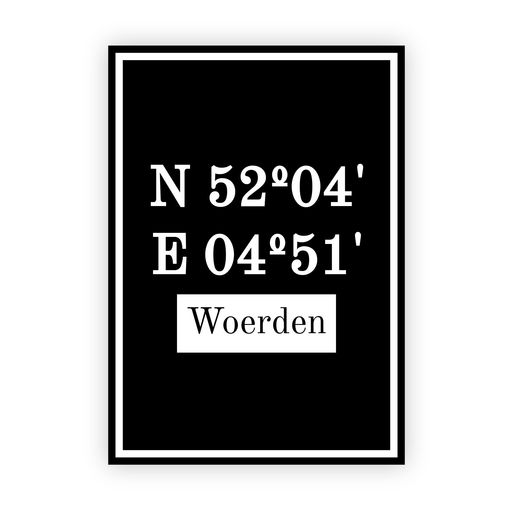 Coordinaten poster van Woerden