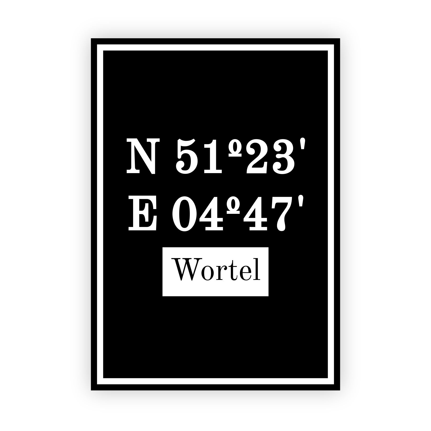 Coordinaten poster van Wortel