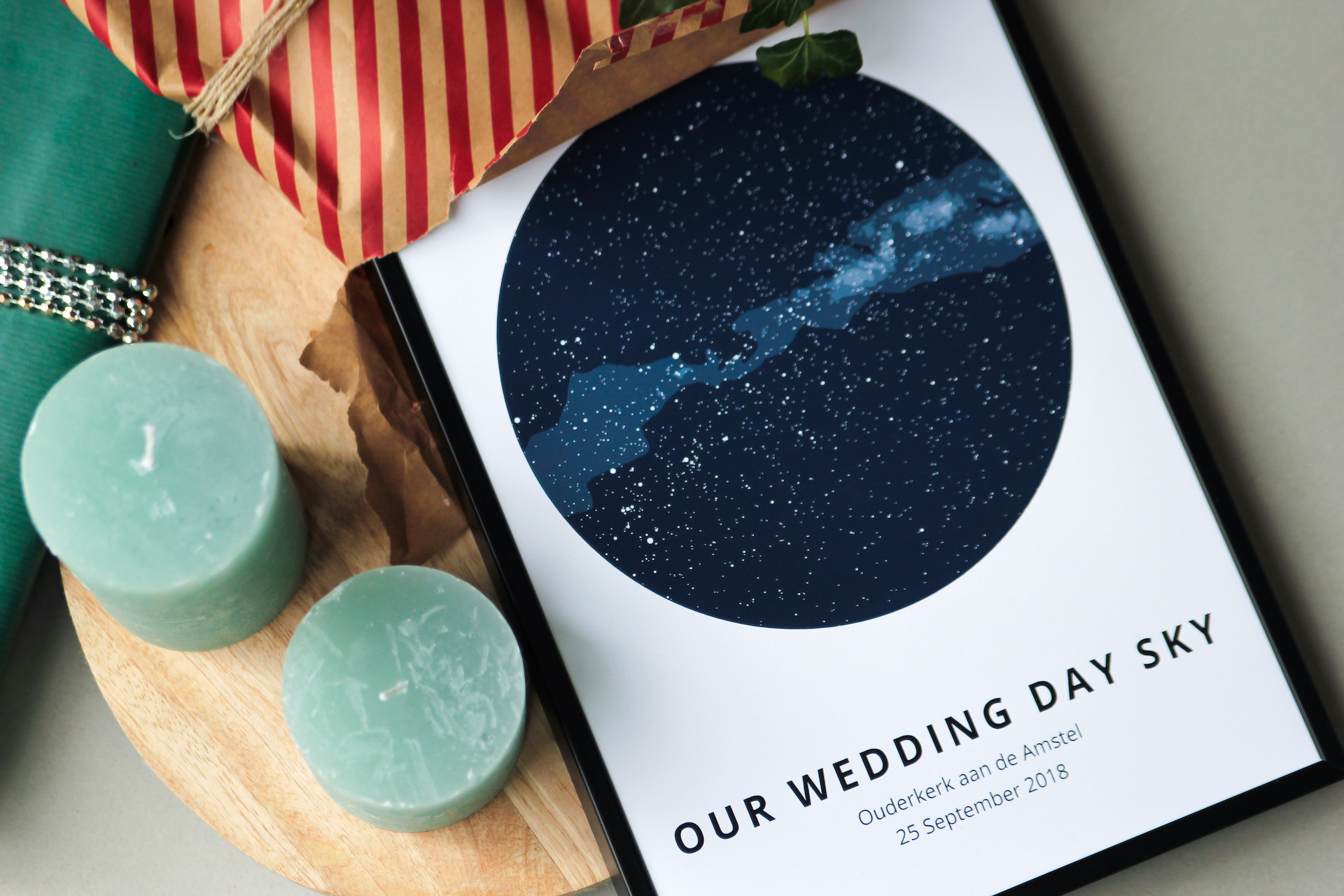 Our wedding day sky - Sterrenkaart
