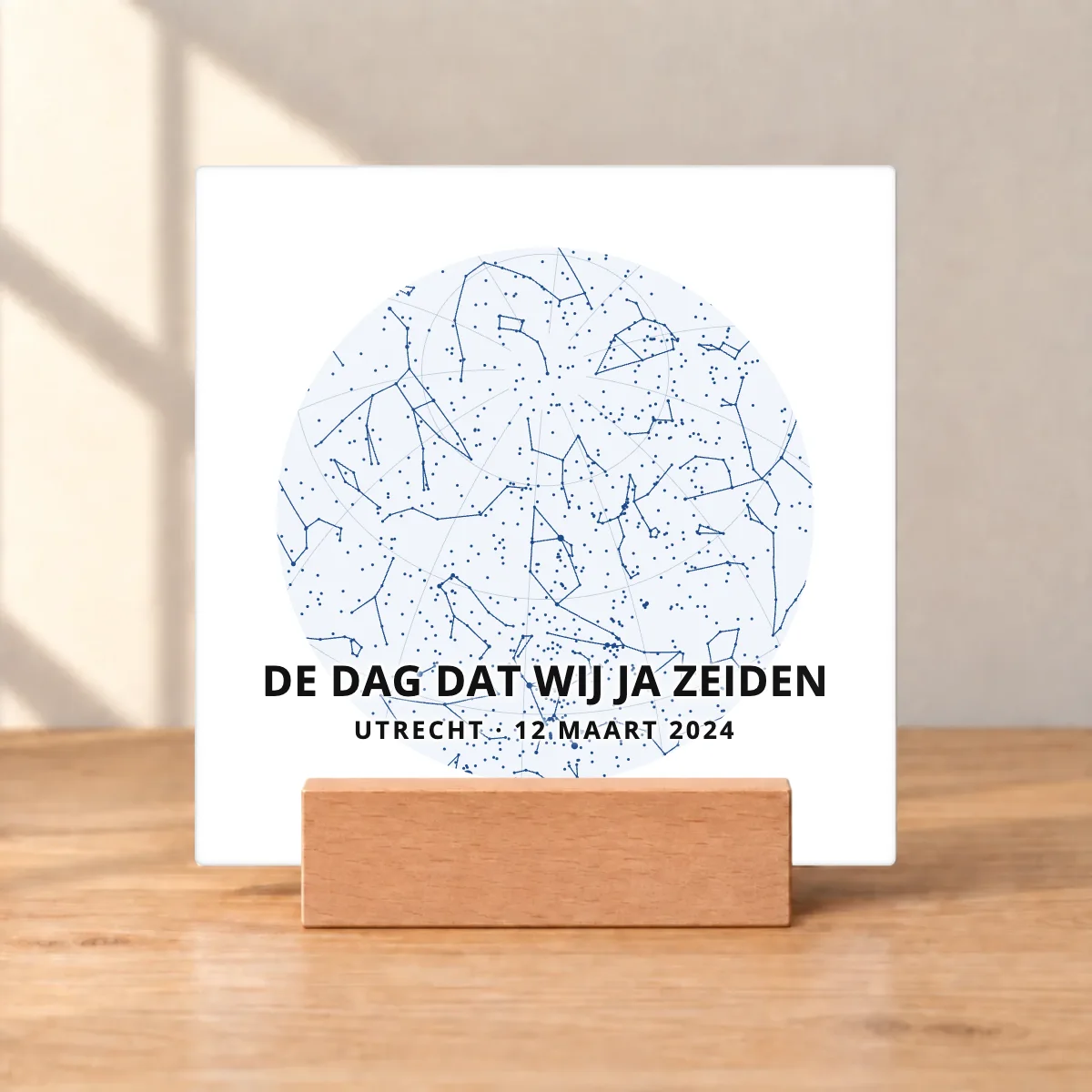 De dag dat wij ja zeiden op een tegeltje