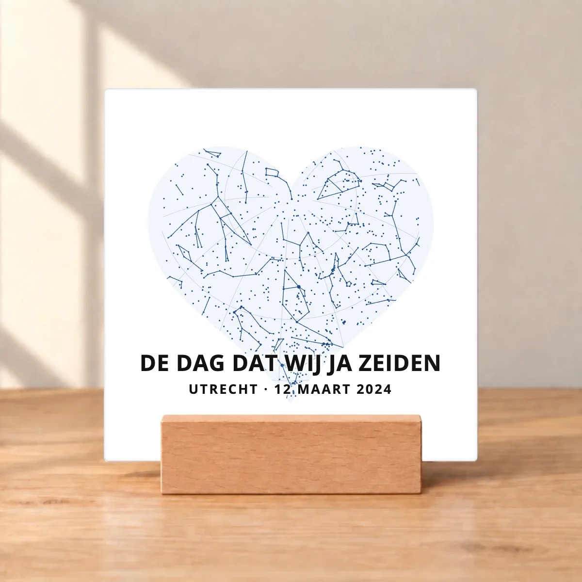 De dag dat wij ja zeiden op een tegeltje