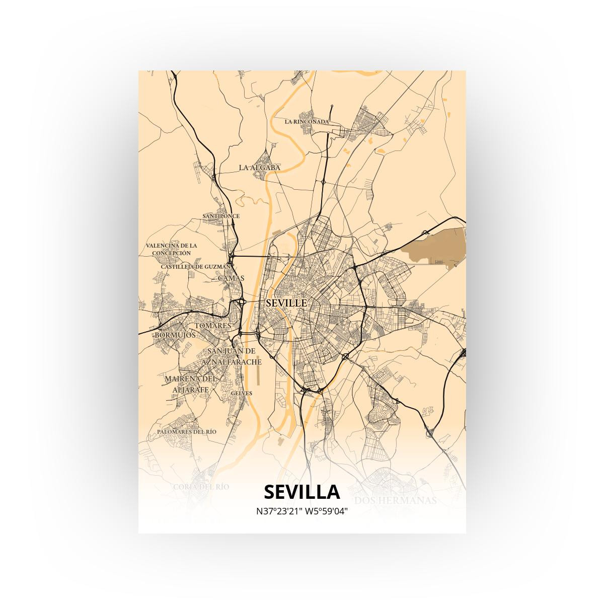 Poster van Sevilla ~ Printmijnstad 📍
