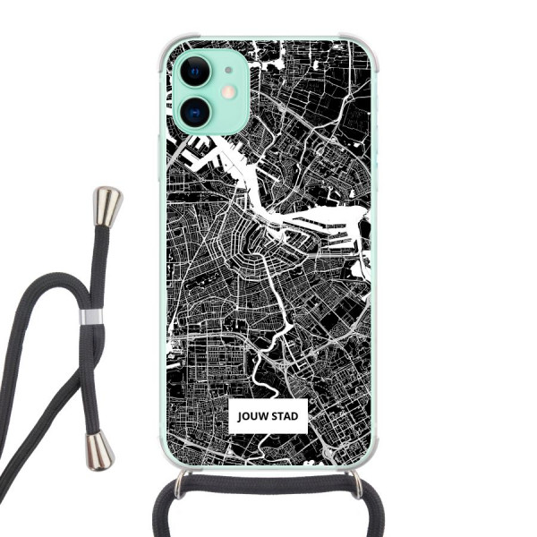 Apple iPhone 11 Crossbody case (back printed, transparent)