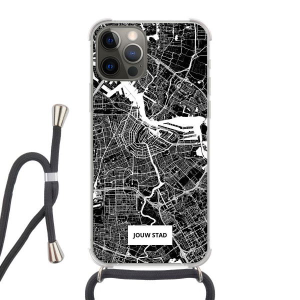 Apple iPhone 12 / iPhone 12 Pro Crossbody case (back printed, transparent)