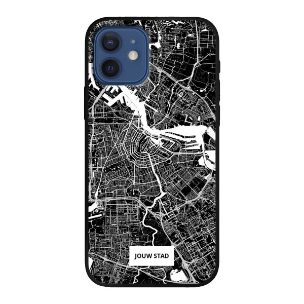 Apple iPhone 12 / iPhone 12 Pro Hard case (back printed, black)