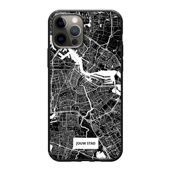 Apple iPhone 12 / iPhone 12 Pro Soft case (back printed, black)