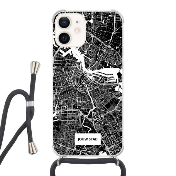 Apple iPhone 12 mini Crossbody case (back printed, transparent)