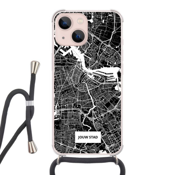 Apple iPhone 13 Crossbody case (back printed, transparent)