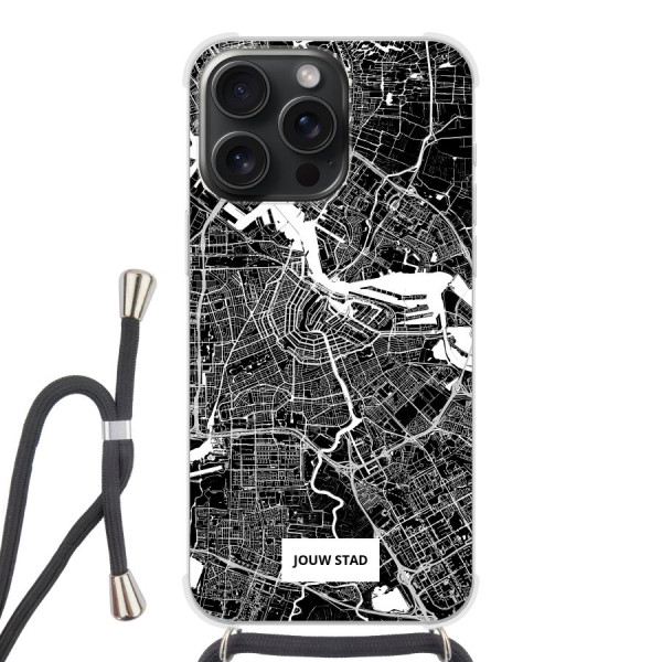 Apple iPhone 15 Pro Crossbody case (back printed, transparent)