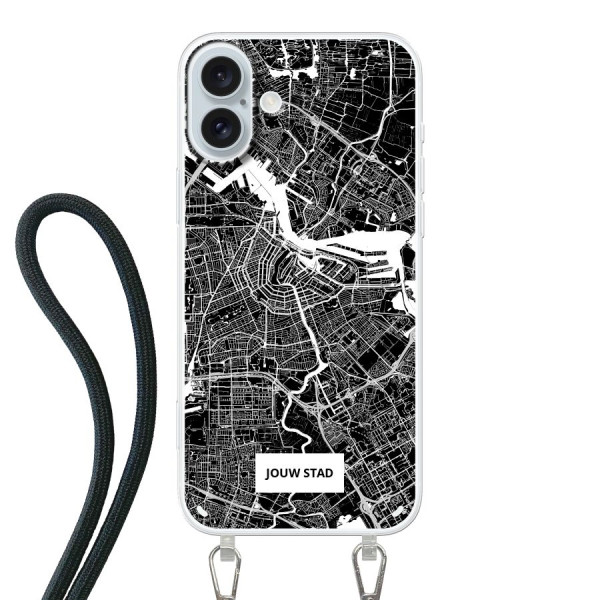 Apple iPhone 16 Plus Crossbody case (back printed, transparent)