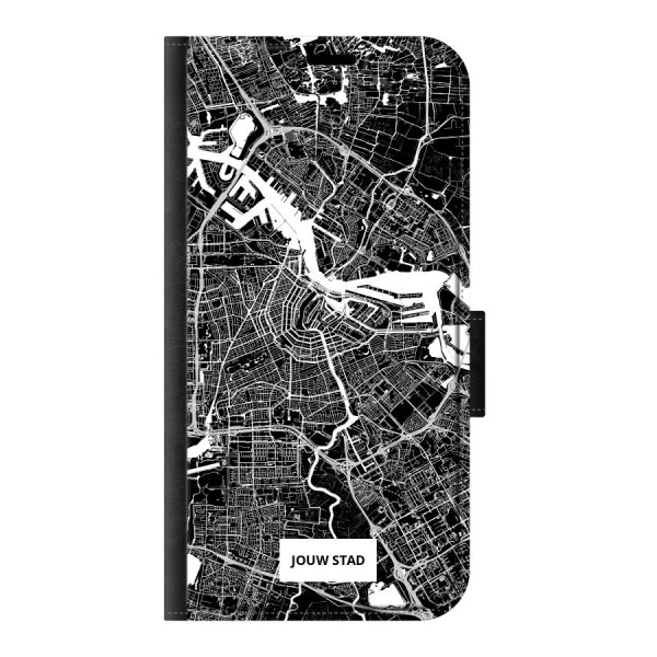 Apple iPhone 16 Wallet case (front printed, black)