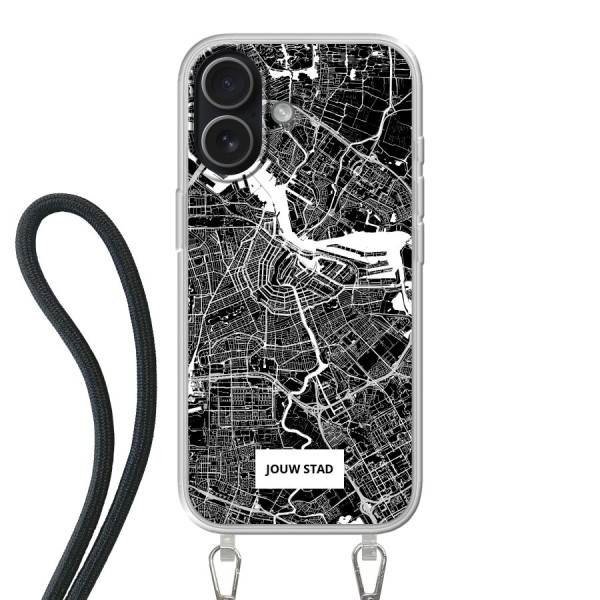 Apple iPhone 17 Crossbody case (back printed, transparent)