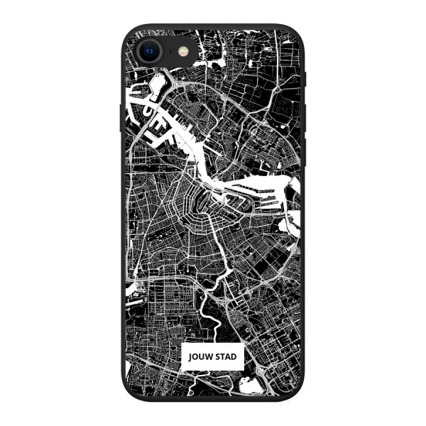 Apple iPhone 7 / 8 / SE (2020) Biodegradable case (back printed, black)