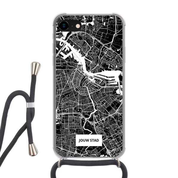 Apple iPhone 7 / 8 / SE (2020) Crossbody case (back printed, transparent)