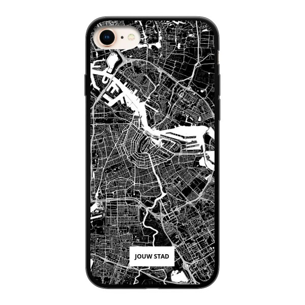 Apple iPhone 7 / 8 / SE (2020) Soft case (back printed, black)
