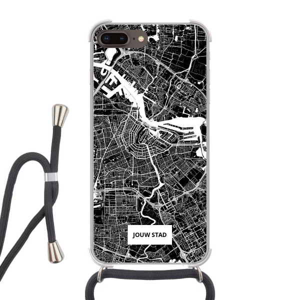 Apple iPhone 7 Plus / 8 Plus Crossbody case (back printed, transparent)