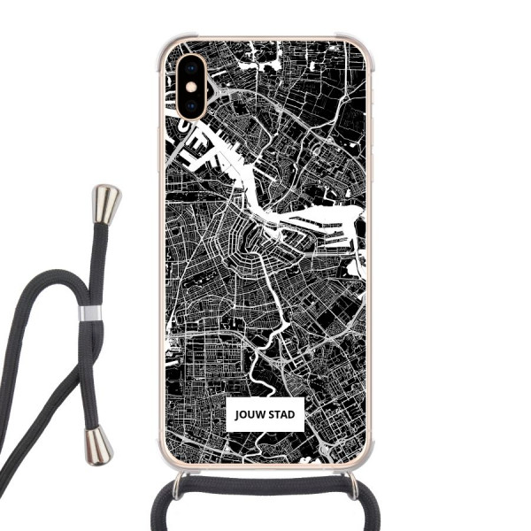 Apple iPhone Xs Max Crossbody case (back printed, transparent)
