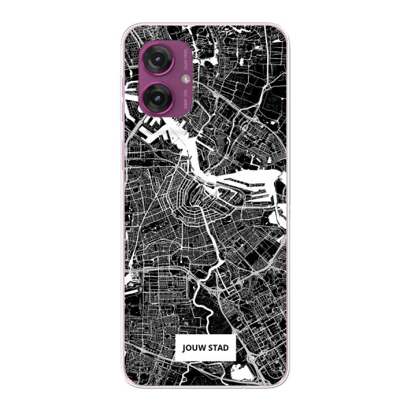 Motorola Moto G55 Soft case (back printed, transparent)