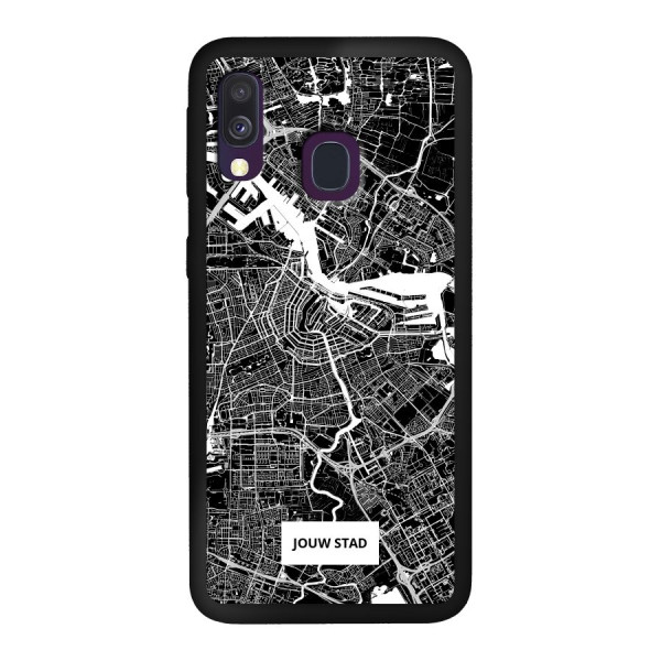 Samsung Galaxy A40 Soft Case (back printed, black)