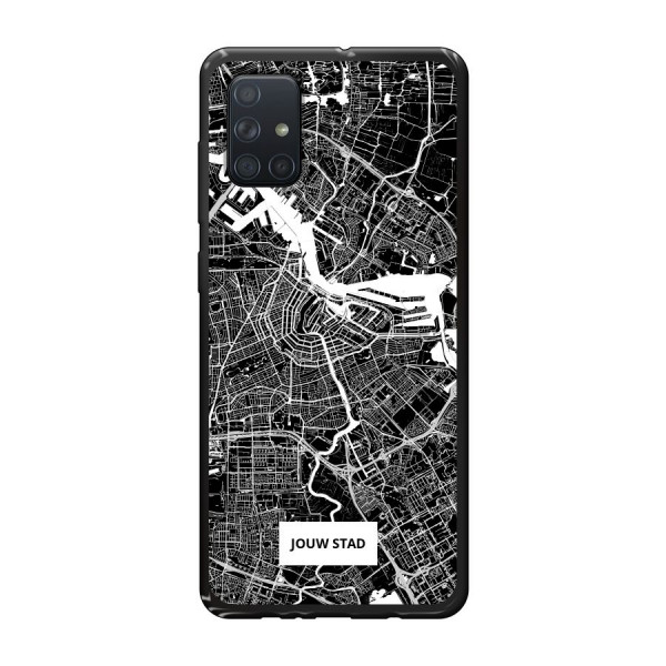 Samsung Galaxy A71 Soft case (back printed, black)